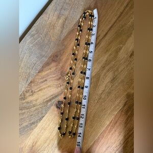 Les Trésors De Lily | Vintage Gold & Black Necklace
